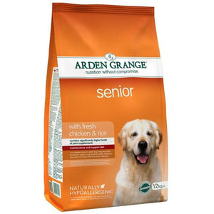 Arden Grange Senior Dry Dog Food with Fresh Chicken and Rice, 12 kg